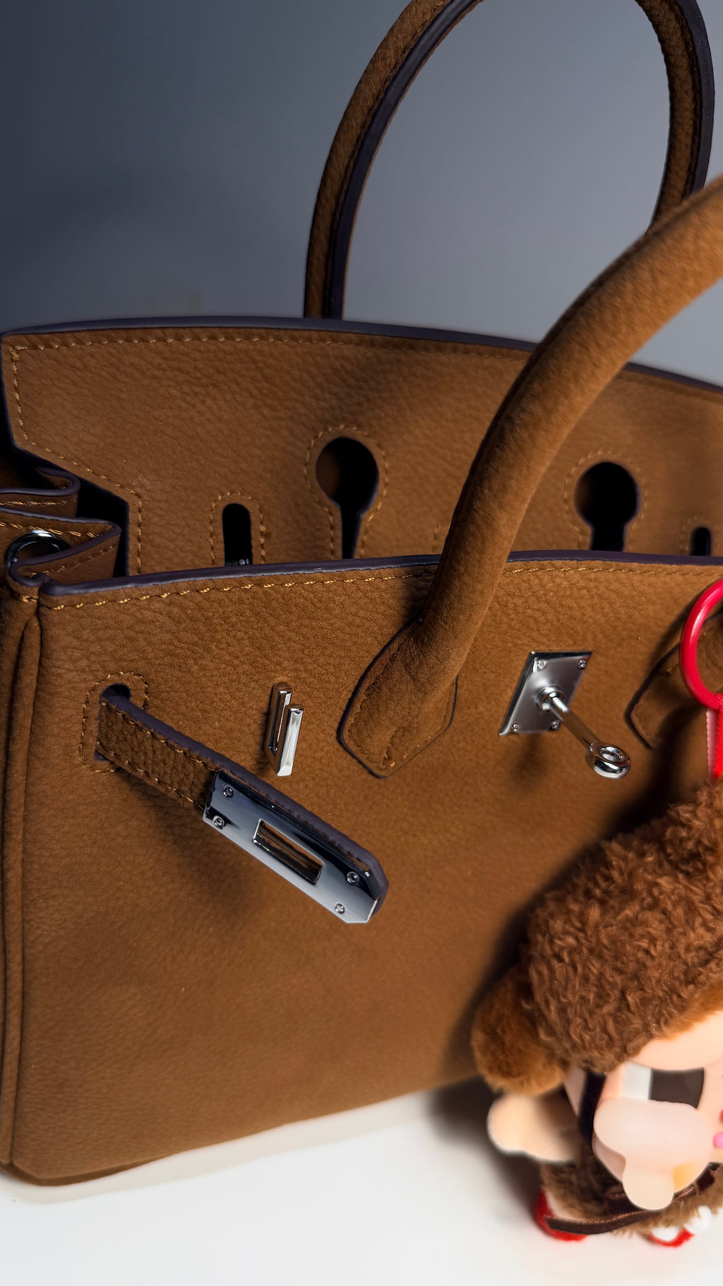 Sac Eden – Daim grainé structuré caramel