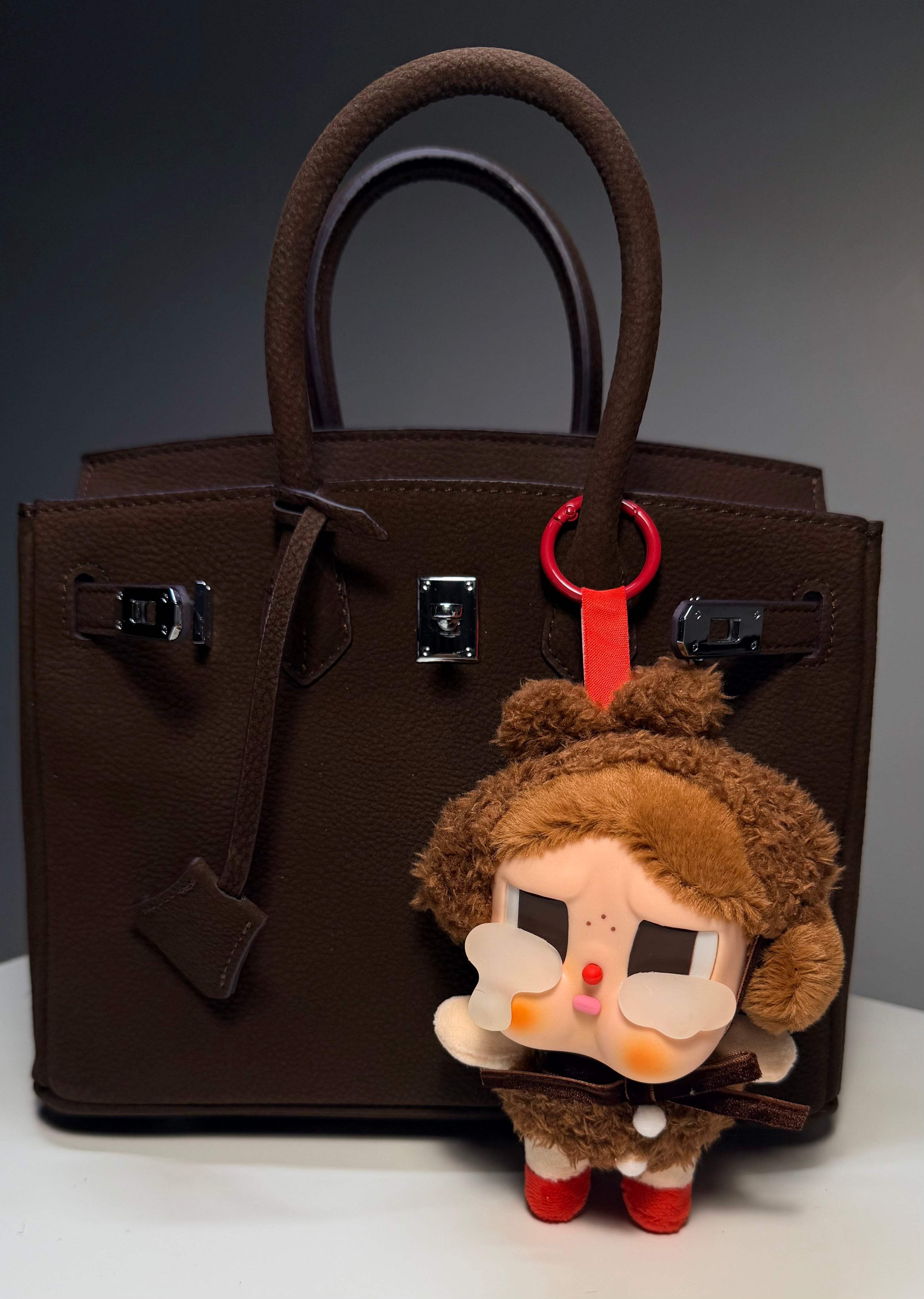 Sac Eden – Daim grainé structuré chocolat