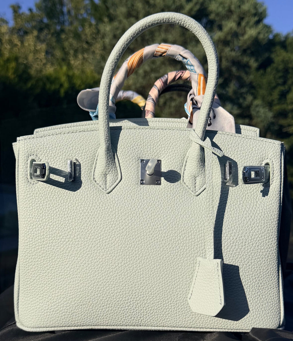Sac MILKY effet grainé avec foulard | Chic & élégant